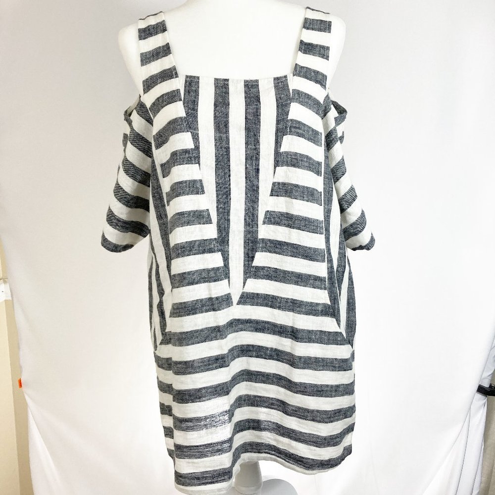 Soft Surroundings Sunset Tunic Linen Blend Cold Shoulder Size S